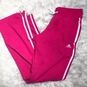 Adidas pink track pants